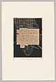 Letters from Home, Zarina (American, born Aligarh, India 1937–2020 London), Portfolio of woodcut chine collé and metalcut chine collé on paper