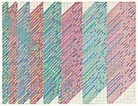 Cellular Disorder 10, Paul Sharits American, Colored porous-point pens on graph paper