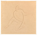 Kneeling Figure, Elie Nadelman  American, born Poland, Pen and brown ink and graphite on paper