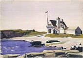 Coast Guard Station, Two Lights, Maine, Edward Hopper (American, Nyack, New York 1882–1967 New York), Watercolor, gouache and charcoal on paper