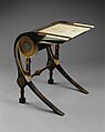 Desk, Carlo Bugatti Italian, Walnut, copper, pewter, vellum