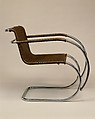 "MR" Armchair, Ludwig Mies van der Rohe American, born Germany, Tubular steel, lacquered caning