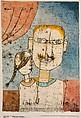 Adam and Little Eve, Paul Klee German, born Switzerland, Watercolor and transferred printing ink on paper mounted on cardboard
