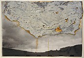 Heavy Cloud, Anselm Kiefer  German, Lead and shellac on gelatin silver print, mounted on board