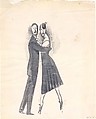 Dancing Couple, Elie Nadelman  American, born Poland, Pen and blue-black ink and wash on paper