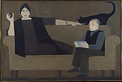 Kiesler and Wife, Will Barnet  American, Oil on canvas