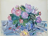Roses in a Blue Bowl, Raoul Dufy  French, Opaque watercolor on paper
