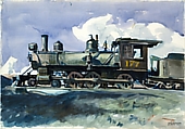 D. & R.G. Locomotive, Edward Hopper  American, Watercolor and graphite on paper