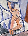 Nude with Raised Arm and Drapery (Study for "Les demoiselles d'Avignon"), Pablo Picasso Spanish, Oil on canvas