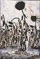 Untitled, Anselm Kiefer  German, Woodcut and white and black acrylic paints with shellac on paper on canvas