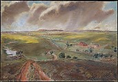 Spring Shower (Western Kansas Landscape), John Steuart Curry  American, Oil on canvas