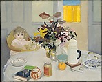 Lizzie at the Table, Fairfield Porter  American, Oil on canvas