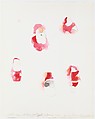 Santa Claus Studies, Jim Dine (American, born Cincinnati, Ohio, 1935), Watercolor and graphite on paper