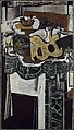 Guitar and Still Life on a Mantelpiece, Georges Braque French, Oil with sand on canvas