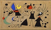 Women and Bird in the Night, Joan Miró  Spanish, Gouache on canvas