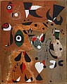 Women, Birds, and a Star, Joan Miró  Spanish, Oil on canvas