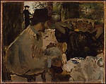 Conversation, Edouard Vuillard  French, Oil on cardboard, mounted on cradled panel