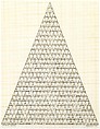 The Human Argument, Agnes Denes (American, born Budapest, 1931), Pen and black ink on graph paper