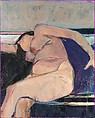 Reclining Nude - Pink Stripe, Richard Diebenkorn American, Oil on canvas