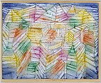 Theater-Mountain-Construction, Paul Klee  German, born Switzerland, Oil, opaque watercolor, and ink on paper mounted on cardboard