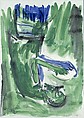 Untitled, Georg Baselitz (German, born Deutschbaselitz, Saxony, 1938), Opaque watercolor and charcoal on paper