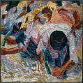 The Street Pavers, Umberto Boccioni (Italian, Reggio 1882–1916 Sorte), Oil on canvas