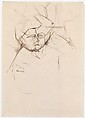 Analytical Study of a Woman's Head Against Buildings, Umberto Boccioni (Italian, Reggio 1882–1916 Sorte), Ink on paper
