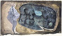 Study for "Hibernation", Theodoros Stamos  American, Watercolor, opaque watercolor, and brush and pen and black ink on paper