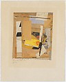 Pinc, Kurt Schwitters  German, Cut and torn pasted papers, printed papers, and fabric with graphite and ink on paper mounted on paper