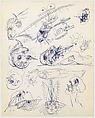 Untitled (Sheet of Studies), Jackson Pollock (American, Cody, Wyoming 1912–1956 East Hampton, New York), Ink and colored pencil on paper
