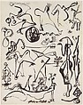 Untitled (Page from a Lost Sketchbook), Jackson Pollock (American, Cody, Wyoming 1912–1956 East Hampton, New York), Brush and ink on paper (recto); brush and ink on paper (verso)