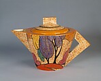 Teapot with cover, Clarice Cliff  British, Earthenware