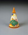 "Bizarre" Sugar Caster, Clarice Cliff  British, Earthenware