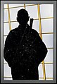 Portrait of Shunryu Suzuki Roshi, Narcissus Quagliata American, Stained glass