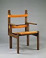Armchair, Marcel Breuer  American, born Hungary, Oak, wool upholstery