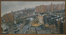 IRT Elevated Station at Broadway and 125th Street, Rackstraw Downes American, Oil on canvas
