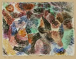 Libido of the Forest, Paul Klee German, born Switzerland, Watercolor on gesso on fabric mounted on cardboard