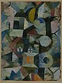 Composition with the Yellow Half-Moon and the Y, Paul Klee German, born Switzerland, Gouache and watercolor on gesso on fabric mounted on cardboard