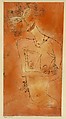 Lady Inclining Her Head, Paul Klee German, born Switzerland, Watercolor and transferred printing ink on paper, mounted on paperboard