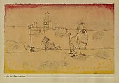 Episode at Kairouan, Paul Klee German, born Switzerland, Watercolor and transferred printing ink on paper mounted on cardboard