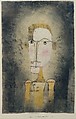 Portrait of a Yellow Man, Paul Klee German, born Switzerland, Watercolor, transferred printing ink, and ink on paper, mounted on paperboard