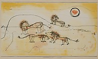 A Pride of Lions (Take Note!), Paul Klee  German, born Switzerland, Watercolor, brush, and ink on paper mounted on cardboard