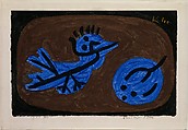 Blue-Bird-Pumpkin, Paul Klee  German, born Switzerland, Gouache on paper, mounted on paperboard
