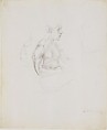 Study for Seated Man (Self-Portrait), Willem de Kooning (American (born The Netherlands), Rotterdam 1904–1997 East Hampton, New York), Graphite on paper