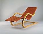 "39" Chaise Longue, Alvar Aalto  Finnish, Molded birch plywood and cotton webbing