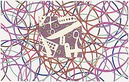 Untitled, 1970, Lucas Samaras (American (born Greece), Kastoria 1936–2024 New York), Colored porous pen, graphite, matte black paint, and collage of cut paper, printed paper, and cut silver gelatin photographs on cut paper