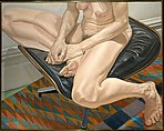 Female Model on Eames Stool, Philip Pearlstein (American, Pittsburgh, Pennsylvania, 1924–2022 New York, New York), Oil on canvas