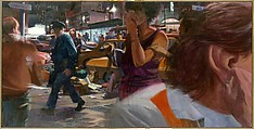 City Crowd–Cop and Ear, A. Robert Birmelin  American, Acrylic on canvas
