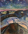 Starry Night, Edvard Munch (Norwegian, Løten 1863–1944 Ekely), Oil on canvas