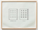 Apartment House / Prison, Peter Halley  American, Marker with with correction fluid and traces of graphite on graph paper